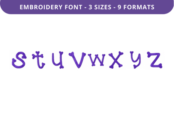 Review: Curves and Bones Font S to Z for Holiday Embroidery