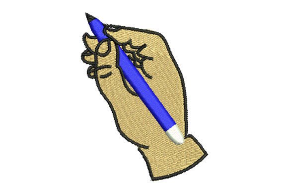 Review: Hand Holding a Pencil Embroidery Design