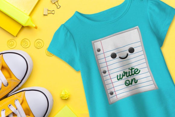 Reviewing Write on Notebook Paper Applique